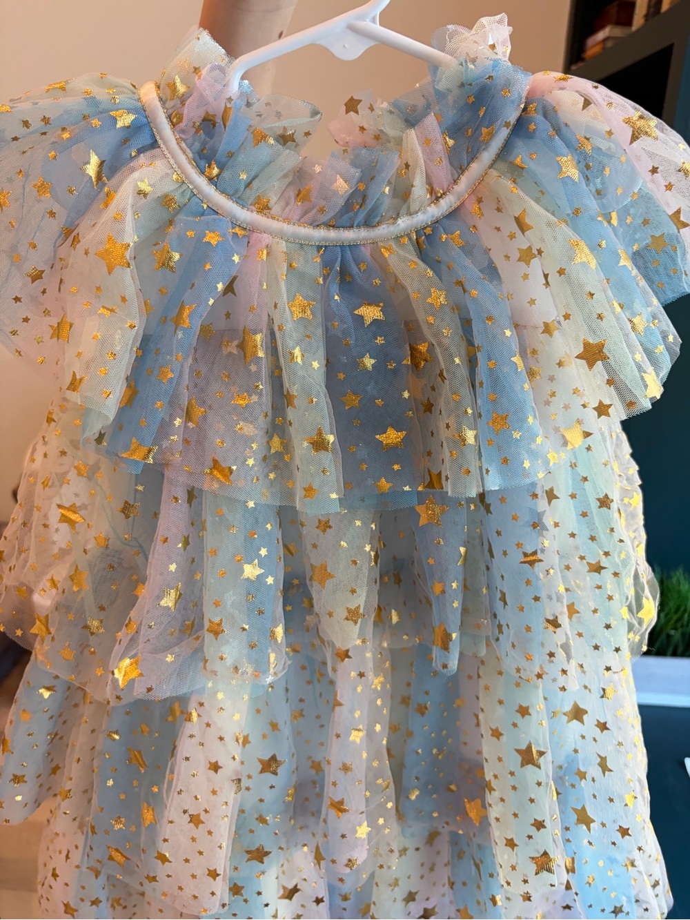 Pastel stars tulle dress size 4/5 - Picture 3 of 4